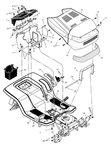 Part Location Diagram of 44X7956 Murray Decal, Right Hood